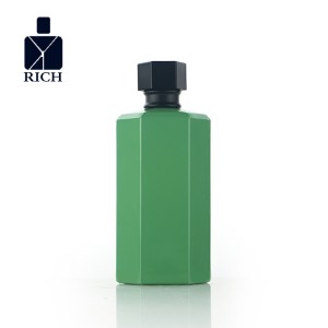 Hexagonal 100mL Green Perfume Bottle For Ladies