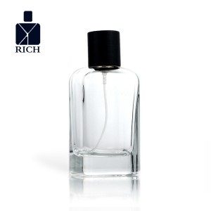 100ml Drop Shoulder Square Man Cologne Bottle