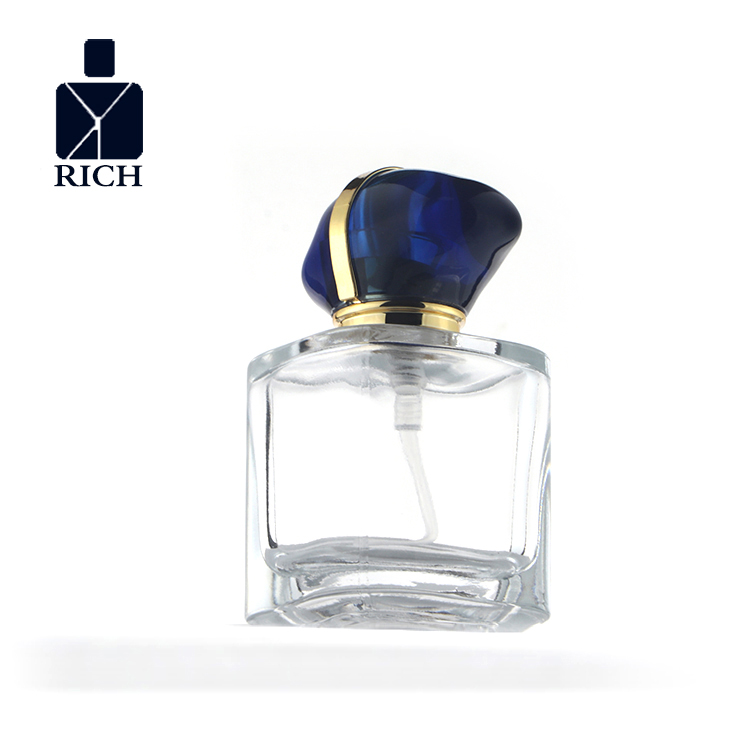Reasonable price Frosted Glass Perfume Bottles Wholesale - 30ml Blue Cap Cute Empty Perfume Bottle – Zeyuan