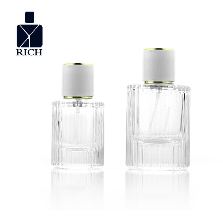 Chinese wholesale Triangle Bottle Perfume - Custom Logo 30ml 50ml Embossed Cylinder Perfume Bottle – Zeyuan