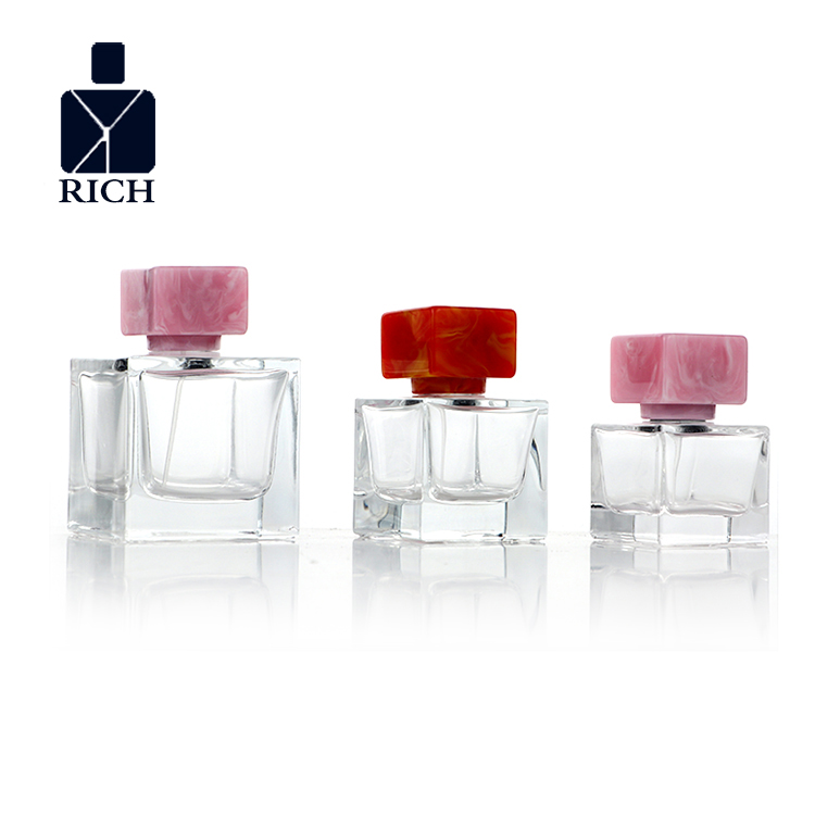 Good Quality Square Nail Polish Bottles - 30ml 50ml 100ml Square Cologne Bottle With Resin Cap – Zeyuan