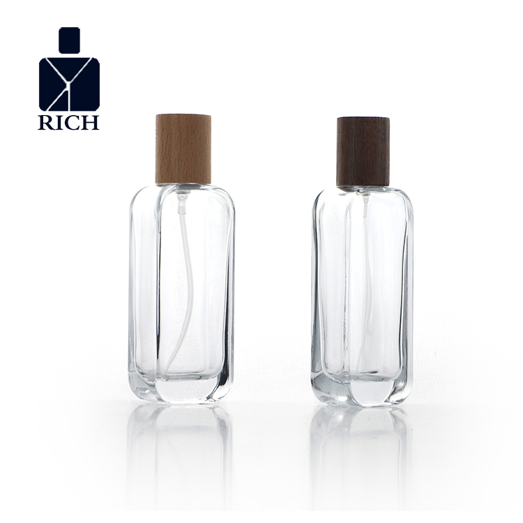 50ml Fancy Glass Perfume Bottles With Wooden Cap