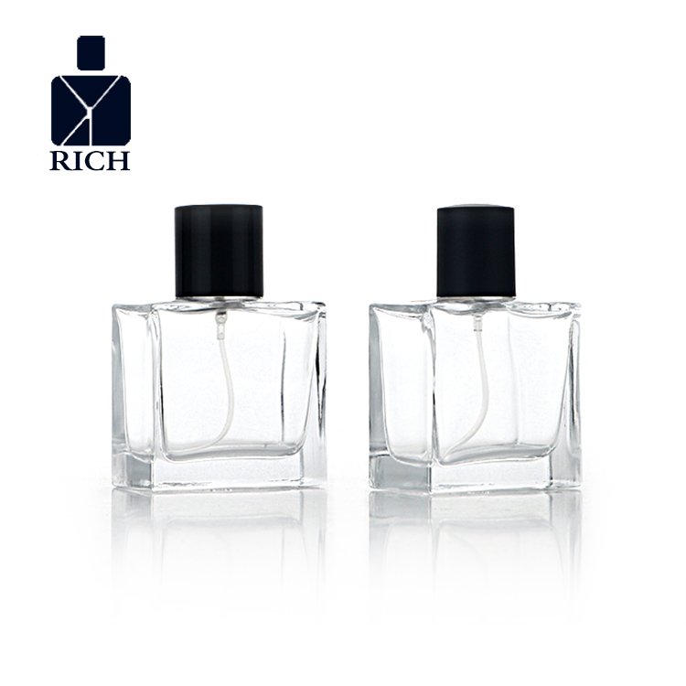 50ml Screw Neck Square Perfume Cologne Bottles