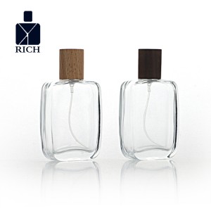 50ml Fancy Glass Perfume Bottles With Wooden Cap