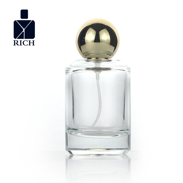 Professional China Round Nail Polish Bottle - 50ml Cylinder Perfume Bottle With Golden Ball Cap – Zeyuan