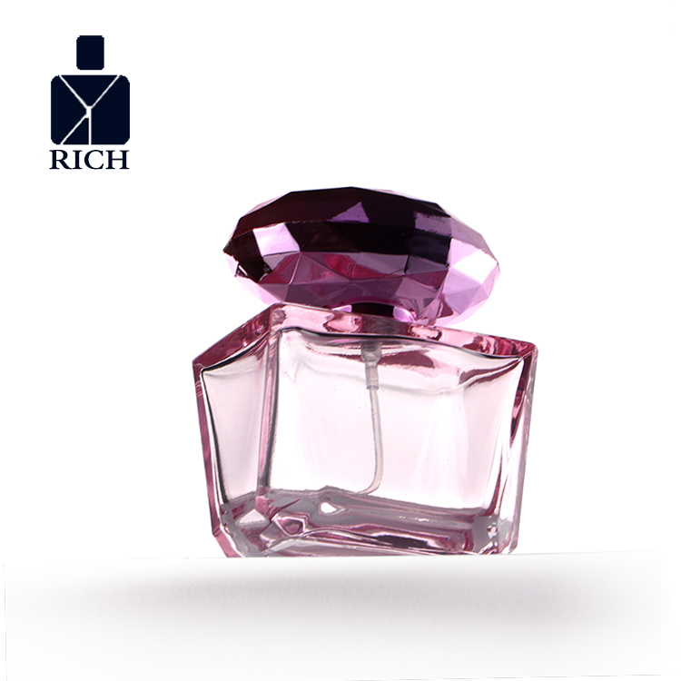 50ml Coloured Glass Square Perfume Bottles For Sale