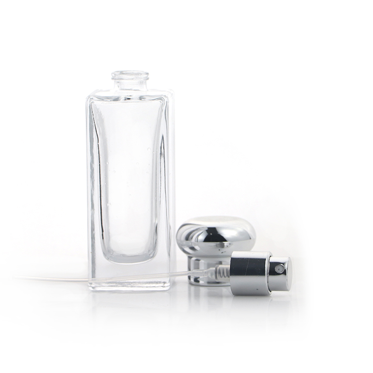 Hot sale Pretty Perfume Bottles - Custom color white black 50ml 1.7 OZ square perfume bottle – Zeyuan detail pictures